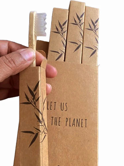 Natural Bristle Toothbrush, Plant-Based & 100% Biodegradable